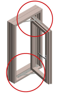 Illustration of sidehung window